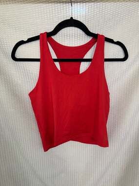 Pro Player Red Racerback Crossover Crop Tank Top Size M